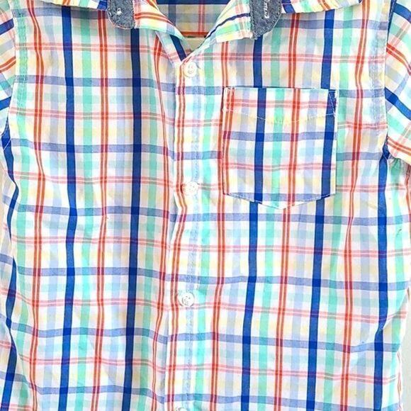 Excellent condition Kids Headquarters Boys Multicolor Plaid Button Shirt Size 6 - Picture 3 of 7